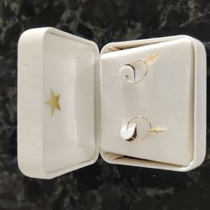 14k yellow gold earrings.